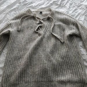 Long, stylish sweater